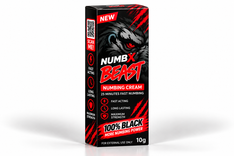 NUMBX Beast 100% Black Numbing Cream 10g Maximum Strength